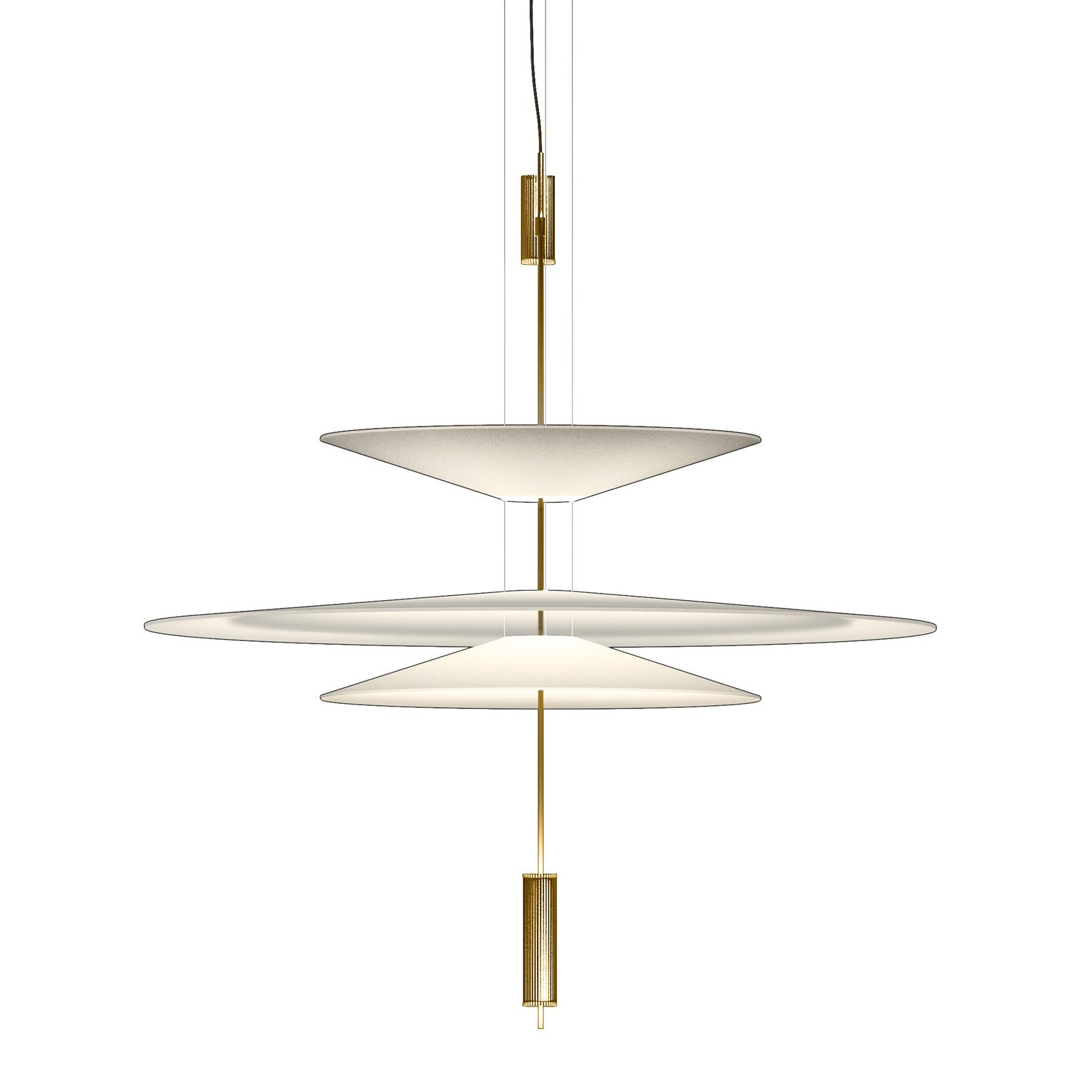 Vibia - Flamingo 1530 LED Pendelleuchte - gold/H 100cm / Ø 90cm/2700K/2083,3lm/CRI>80/ dimmbar von Vibia