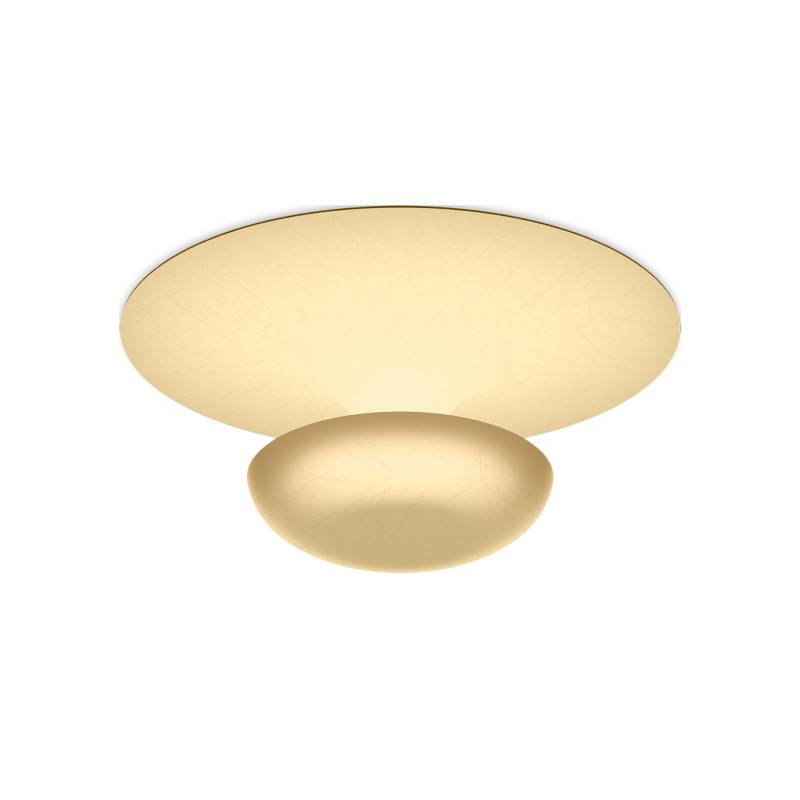 Vibia - Funnel 2012 LED Wand-/Deckenleuchte - blattgold/H 9cm / Ø 22cm/2700K/631,7lm/CRI>80/ nicht dimmbar von Vibia