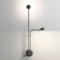 Vibia Pin 1686 LED Wandleuchte schwarz matt von Vibia