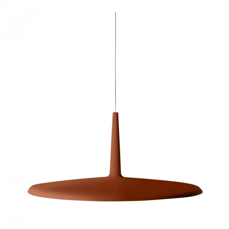 Vibia - Skan 0270 LED Pendelleuchte - terra rot/H 14cm / Ø 30cm/2700K/1041lm/CRI>80/ dimmbar/ Kabel schwarz von Vibia