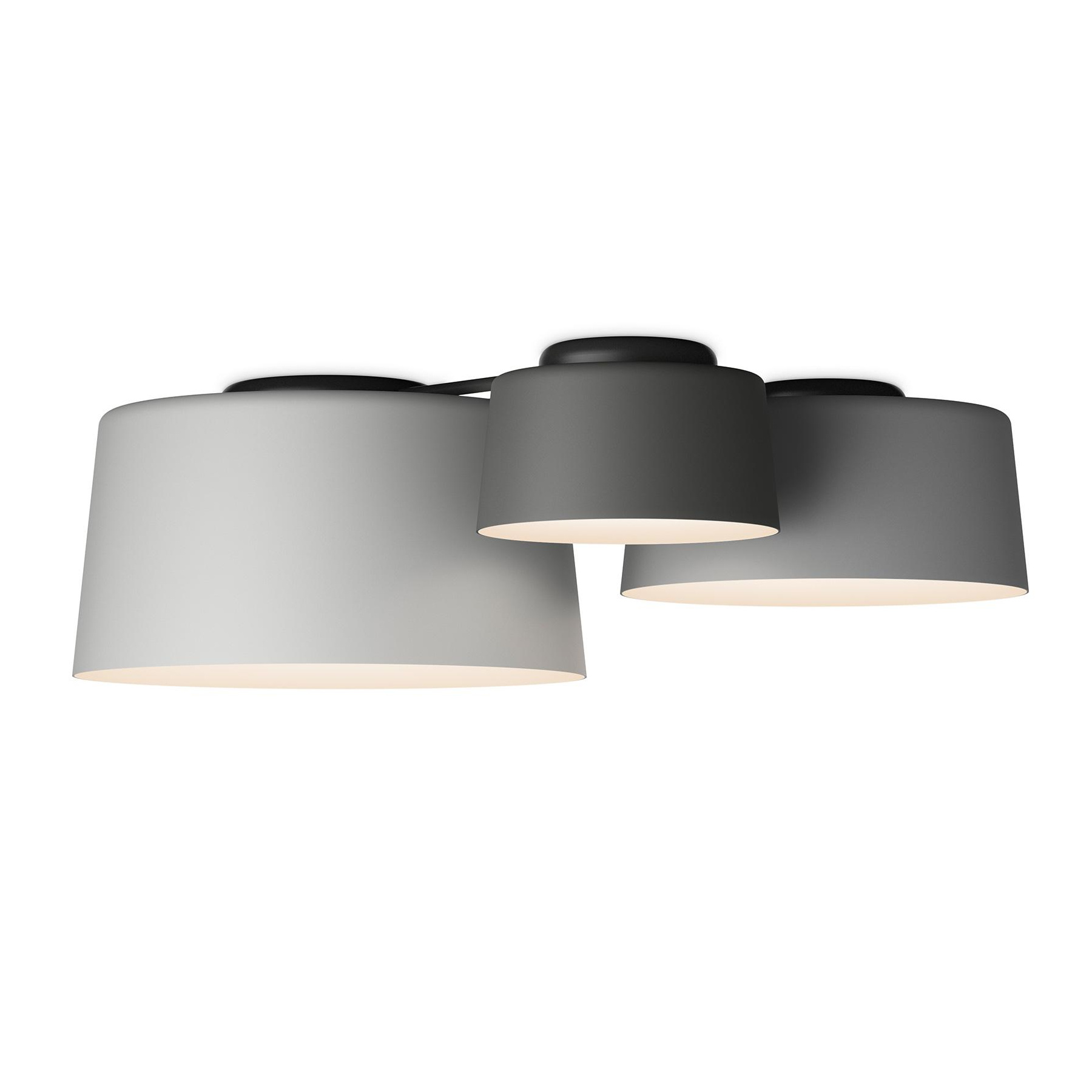 Vibia - Tube 6115 LED Deckenleuchte - grau L2/grau M1/grau D1/LxBxH 97x72x30cm/2700K/8120lm/CRI>90/ dimmbar von Vibia