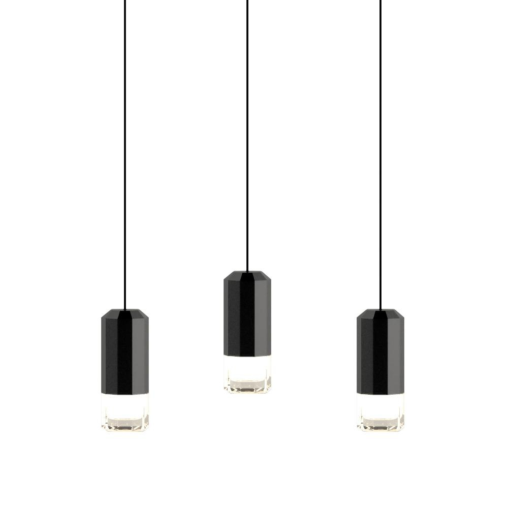 Vibia - Wireflow FreeForm 0350 LED Pendelleuchte - schwarz RAL 9005/lackiert/H 12,5cm / Ø 31cm/2700K/1471lm/CRI>80/dimmbar von Vibia