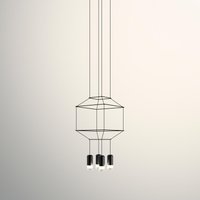 Vibia Wireflow LED Pendelleuchte, 4-flg. 50 x 50 cm, schwarz von Vibia