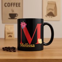 Keramik Personalisierte Kaffeetasse - Kaffetasse Mit Name Und Buchstabe Geschenkidee Für Frauen Personalierte Becher von Viblora