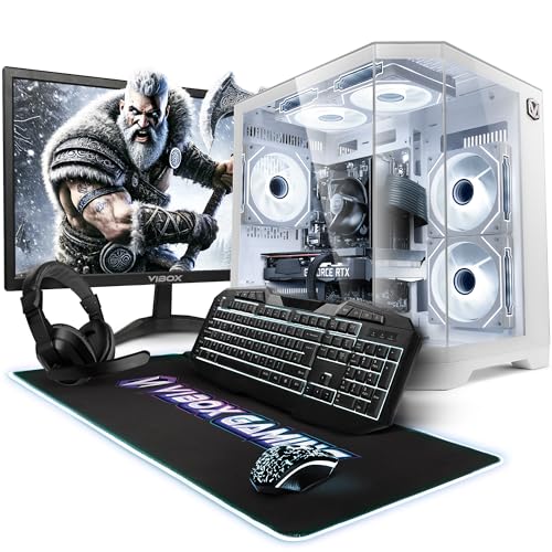 Vibox II-148 Gaming PC Set Komplett • Monitor 23 Zoll • Intel Core i5 10400F 4,3GHz • Radeon RX 9070 12GB • 16GB RAM • 1TB NVMe SSD • Windows 11 • WLAN von Vibox