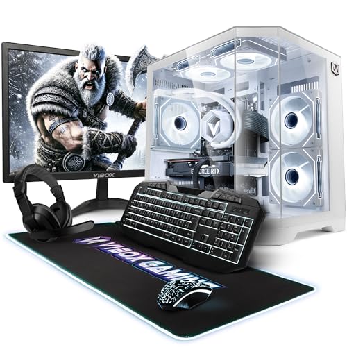 Vibox III-424 Gaming PC Set Komplett • Monitor 23 Zoll • Intel Core i7 12700KF 5,0GHz • Nvidia RTX 3050 6GB • 16GB RAM • 1TB NVMe SSD • Windows 11 • WLAN von Vibox