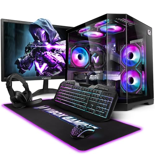 Vibox III-521 Gaming PC Set Komplett • Monitor 23 Zoll • Intel Core i5 11400F 4,4GHz • Nvidia RTX 5060 Ti 8GB • 16GB RAM • 1TB NVMe SSD • Windows 11 • WLAN von Vibox