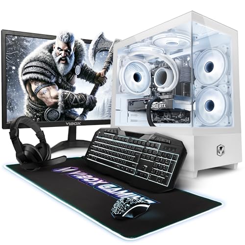 Vibox IV-122 PC Gamer - 24" Monitor-Paket - 8 Core Intel i9 11900F Prozessor 4.9GHz - Nvidia RTX 4060 8GB - 16GB RAM - 1TB NVMe M.2 SSD - Windows 11 - WiFi von Vibox