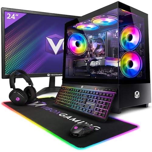 Vibox IV-60 Gaming PC - 24" Monitor-Paket - 8 Core Intel i9 11900F Prozessor - RTX 3060 12GB Grafikkarte - 16GB RAM - 1TB NVMe M.2 SSD - Windows 11 - WiFi von Vibox