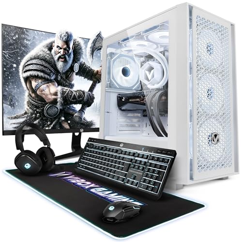 Vibox IX-527 Gaming PC Set Komplett • Monitor 27 Zoll • AMD Ryzen 7 9800X3D 5,0GHz • Nvidia RTX 5070 Ti 16GB • 32GB 5600MHz DDR5 RAM • 2TB NVMe SSD • Windows 11 • WLAN • Weiß Vibox IX-527 Gaming PC Set Komplett • Monitor 27 Zoll • AMD Ryzen 7 9800X3D 5,0GHz • Nvidia RTX 5070 Ti 16GB • 32GB 5600MHz DDR5 RAM • 2TB NVMe SSD • Windows 11 • WLAN • Weiß von Vibox