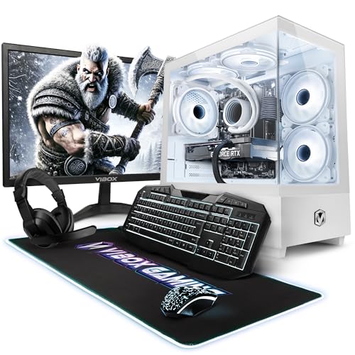 Vibox VIII-218 Gaming PC Set Komplett • Monitor 23 Zoll • Intel Core i9 12900KF 5,2GHz • Radeon RX 9070 16GB • 16GB RAM • 1TB NVMe SSD • Windows 11 • WLAN von Vibox