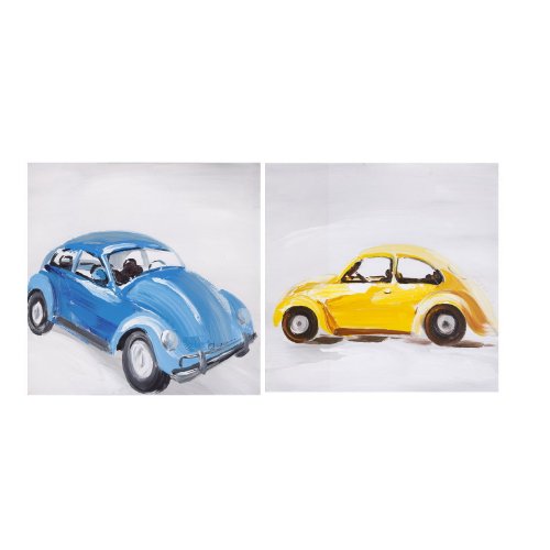 Leinwandbild 2er Set Car gelb/blau Leinwandbild 2er Set Car gelb/blau von Vical Home