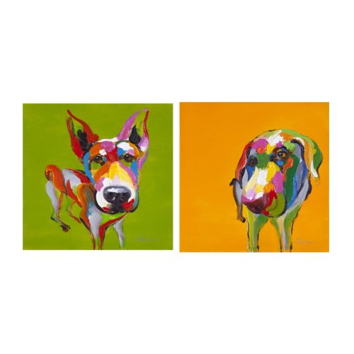 Leinwandbild 2er Set Dog von Vical Home