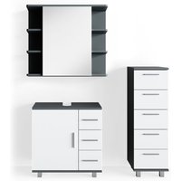 Vicco - Badmöbel-Set Ilias, Anthrazit, 3 Teile, mit Midischrank Vicco - Badmöbel-Set Ilias, Anthrazit, 3 Teile, mit Midischrank von Vicco
