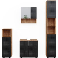Vicco - Badmöbel-Set Irma, Anthrazit gepunktet, 4 Teile, mit Hochschrank Vicco - Badmöbel-Set Irma, Anthrazit gepunktet, 4 Teile, mit Hochschrank von Vicco