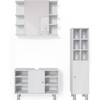 Vicco - Badmöbel-Set Fynn, Weiß, 3 Teile, mit Midischrank Tür groß Vicco - Badmöbel-Set Fynn, Weiß, 3 Teile, mit Midischrank Tür groß von Vicco