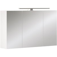 Badspiegelschrank Lavio, Weiß, 100 x 60 cm mit 3 Türen und LED-Beleuchtung, Vicco Badspiegelschrank Lavio, Weiß, 100 x 60 cm mit 3 Türen und LED-Beleuchtung, Vicco von Vicco