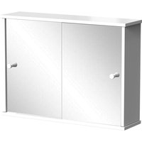 Badspiegelschrank Mireo, Weiß, 55 x 40 cm mit 2 Schiebetüren, Vicco von Vicco