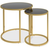 Beistelltisch-Set Sevilla, Schwarz, 50 x 45,5 cm 2er Set, Vicco von Vicco