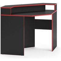 Computertisch „Kron“ Schwarz/Rot Ecke Vicco von Vicco
