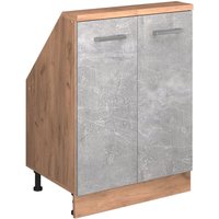 Dachschrägenschrank Rion, Beton/Goldkraft Eiche, mit 2 Türen, Vicco Dachschrägenschrank Rion, Beton/Goldkraft Eiche, mit 2 Türen, Vicco von Vicco