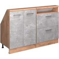 Dachschrägenschrank-Set Rion, Beton/Goldkraft Eiche, 2er Set, Vicco Dachschrägenschrank-Set Rion, Beton/Goldkraft Eiche, 2er Set, Vicco von Vicco