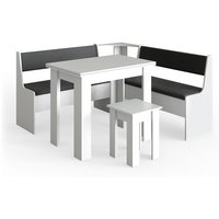 Eckbankgruppe Roman, Weiß, 150 x 41.5 cm mit Tisch, Vicco von Vicco