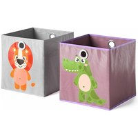Faltbox 30x30 , Grau/Lila, 30 x 30 cm 2er Set, Vicco Faltbox 30x30 , Grau/Lila, 30 x 30 cm 2er Set, Vicco von Vicco