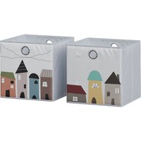 Vicco - Faltbox , Grau (Stadt), 30 x 30 cm (Motiv Stadt) von Vicco