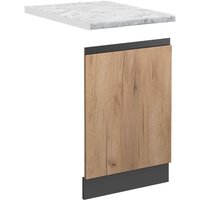 Vicco - Frontblende R-Line, Goldkraft Eiche, 45 cm , ap Marmor von Vicco