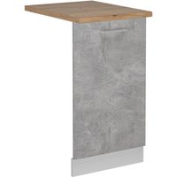 Vicco - Geschirrspülblende R-Line, Beton, 45 cm , ap Eiche von Vicco