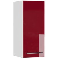 Hängeschrank Fame-Line 30 cm Weiß/Bordeaux-Rot Hochglanz modern Vicco von Vicco