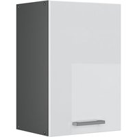 Hängeschrank R-Line 40 cm Anthrazit/Weiß Hochglanz modern Vicco von Vicco