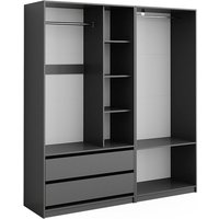 Kleiderschrank Elmo, Anthrazit, 100 x 200 cm 2er Set, Vicco von Vicco