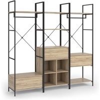 Vicco - Kleiderschrankset Enya, Holz, 60 x 180 cm 3 Teile von Vicco