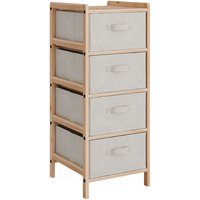 Vicco - Kommode Bruno, Beige, 34.5 x 86 cm mit 4 Stoffschubladen Vicco - Kommode Bruno, Beige, 34.5 x 86 cm mit 4 Stoffschubladen von Vicco