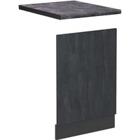 Vicco - Küchenmöbel R-Line, Schwarz Beton, 45 cm ap Anthrazit von Vicco
