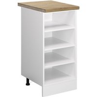 Küchenregal R-Line, Weiß, 40 cm , ap Eiche Vicco von Vicco