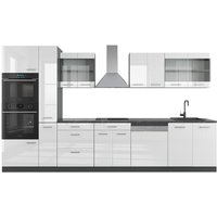 Vicco - Küchenzeile "R-Line 350cm Weiß Hochglanz/Anthrazit von Vicco