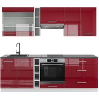 Vicco - Küchenzeile Fame-Line, Bordeaux Hochglanz/Weiß, 235 cm ohne Arbeitsplatte Vicco - Küchenzeile Fame-Line, Bordeaux Hochglanz/Weiß, 235 cm ohne Arbeitsplatte von Vicco