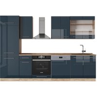 Küchenzeile Fame-Line, Dunkelblau Hochglanz/Goldkraft Eiche, 300 cm ohne Arbeitsplatte, Vicco Küchenzeile Fame-Line, Dunkelblau Hochglanz/Goldkraft Eiche, 300 cm ohne Arbeitsplatte, Vicco von Vicco