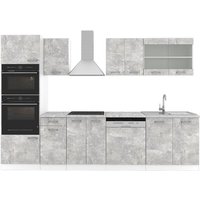 Küchenzeile R-Line 300cm Weiß/Beton Modern Vicco von Vicco