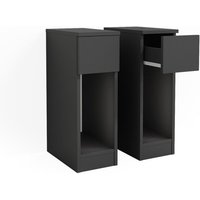 Vicco - Nachttisch Enton, Schwarz, 20 x 59.5 cm 2er Set Vicco - Nachttisch Enton, Schwarz, 20 x 59.5 cm 2er Set von Vicco