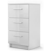 Nachttisch , Weiß Hochglanz, 38 x 66 cm Vicco von Vicco