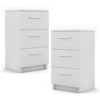 Vicco - Nachttisch , Weiß, 38 x 66 cm 2er Set von Vicco