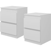 Nachttisch Calisto, Weiß, 40 x 55 cm 2er Set Vicco von Vicco