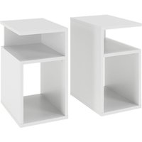 Nachttisch Elios, Weiß, 2er Set, Vicco von Vicco