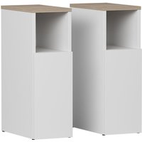 Nachttisch Enton, Weiß/Sonoma, 2er set, Vicco von Vicco