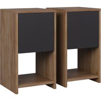 Nachttisch Evo, Goldkraft Eiche/Anthrazit, 2er Set, Vicco Nachttisch Evo, Goldkraft Eiche/Anthrazit, 2er Set, Vicco von Vicco
