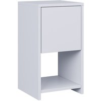 Nachttisch Evo, Weiß, 30 x 55 cm mit Schublade, Vicco von Vicco